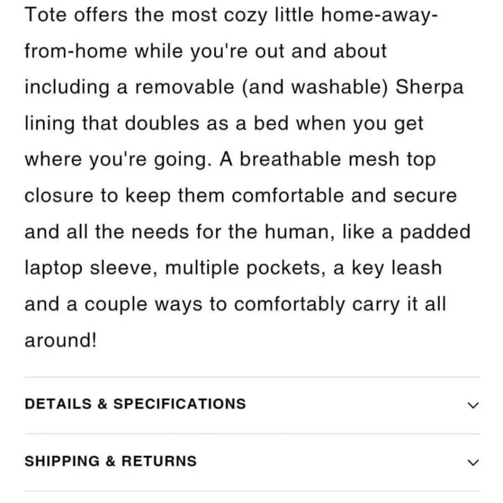 Beis Everyday Pet Tote - Picture 2 of 3